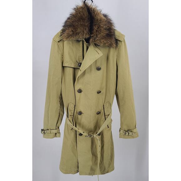 Z Brand Vintage double breasted trench coat Socal USA beige Size Large Old Money - Picture 1 of 14